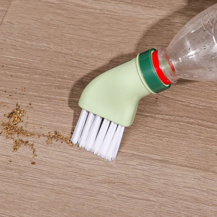 Multifunctional Cleaning Brush Can Connect Mineral Water Bottle Creative Wet And Dry Cleaning Brush Household Dead Angle Brush