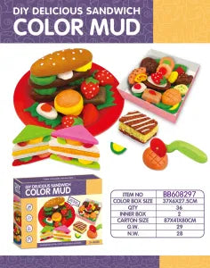 Creativity Sandwich Color Mud Color Mud DIY Plasticine Multi-Colored Mud Toy for Children′ S Toys