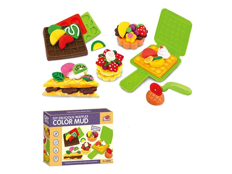 DIY Toy Play Dough Delicious Cookies Color Mud Set