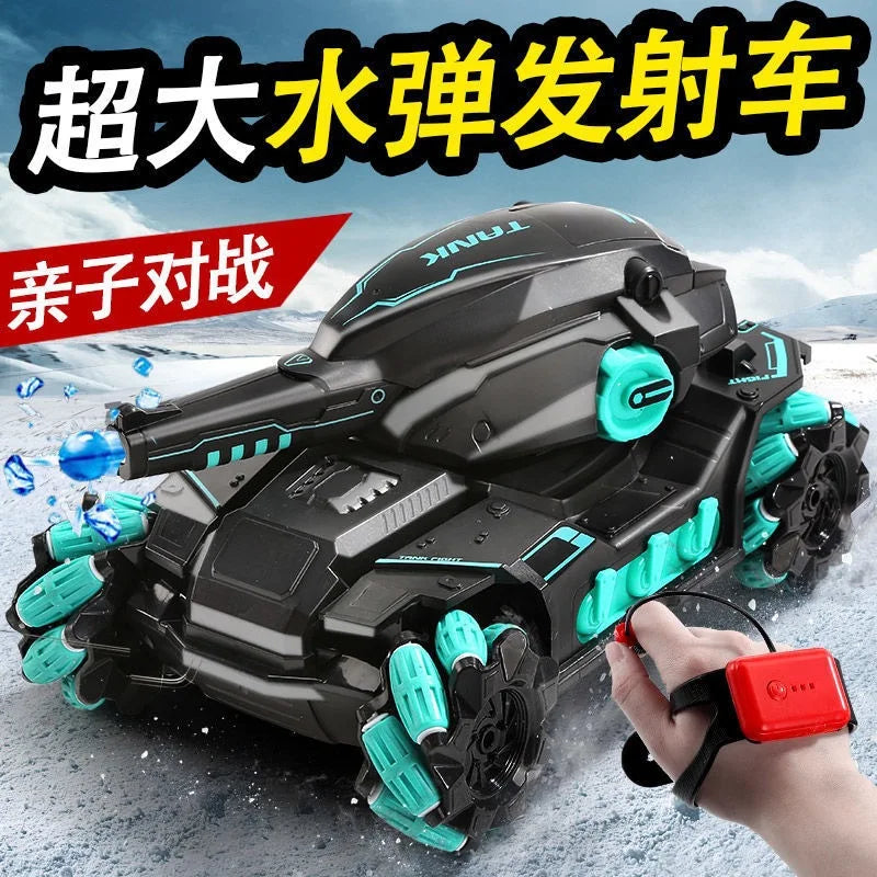 Rc Tank Toy Multi-battery version 2.4G Radio Controlled Car 4WD Crawler Water Bomb War Tank Control Gestures Multiplayer RC Toy