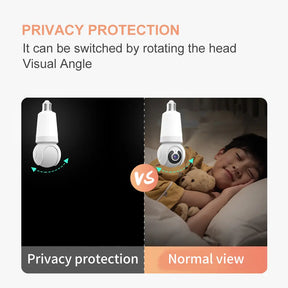 V380 720P 3MP Sight Bulb HD Camera 360 WIFI Auto Tracking Illuminable Light Wireless Home Camera Bulb Security System