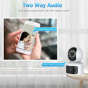 Mini 2.4g/5g Wifi IP Camera V380 Pro Dual Lens Night Vision Remote Camera CCTV Security Indoor Baby Monitor Protection