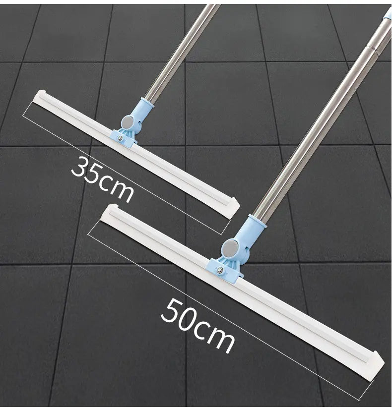 BBA159 Stainless Steel Silicone Scraper Broom Floor Squeegee Mop Multifunctional Floor Broom Wiper Home Bathroom Floor Wiper