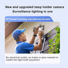 V380 720P 3MP Sight Bulb HD Camera 360 WIFI Auto Tracking Illuminable Light Wireless Home Camera Bulb Security System