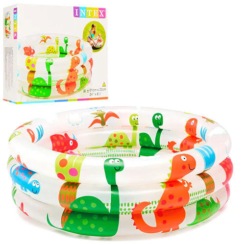 Dinosaur 3 Ring Baby Pool ( 24" D x 8 " H )