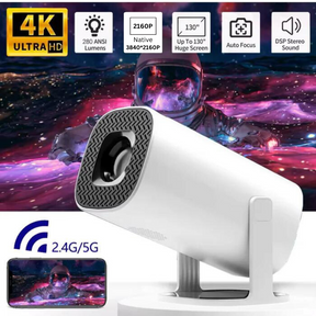 P30 Smart Mini Projector Android 11 WiFi6 Support 4K 1080P BT5.0 Projector 3840*2160P Home Cinema Portable Projector