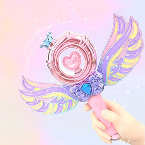 New Girl Princess Glowing Fairy Stick LED Light With Music Flash Magic Wand Children's Halloween Party Cosplay Prop Gift