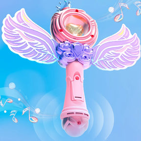 New Girl Princess Glowing Fairy Stick LED Light With Music Flash Magic Wand Children's Halloween Party Cosplay Prop Gift