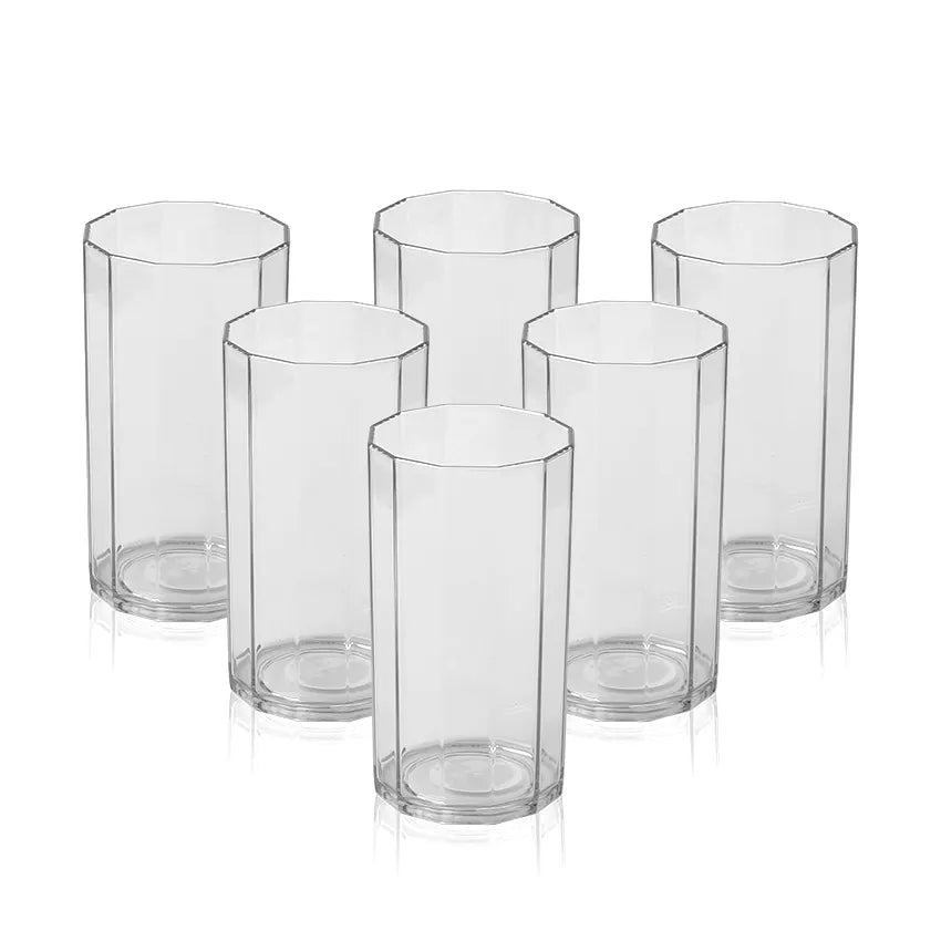 PARTY ACRYLIC GLASS M-8 PACK OF 6 - (250ML)