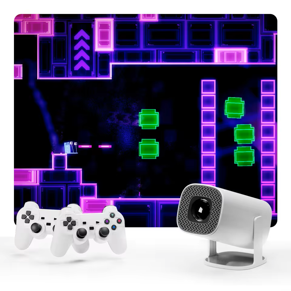 M300 Retro Max Video Game Consoles Mini Portable Bi-beam Intelligent Portable Projector Android ID11 System 720p 64gb Games for Gifts