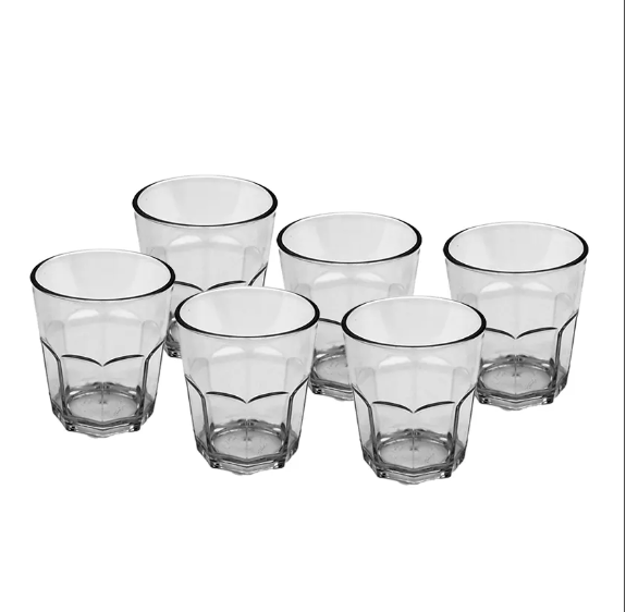 PARTY ACRYLIC GLASS M-4 PACK OF 6 - (250ML)