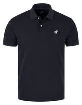 Plain Black Cotton Polo Shirt