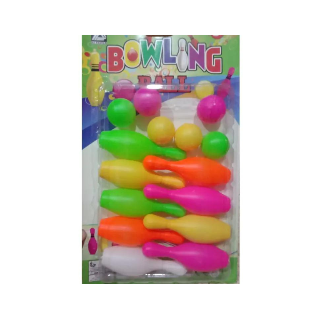 Bowling Toy 9 Pins with 6 Balls Kids Plastic