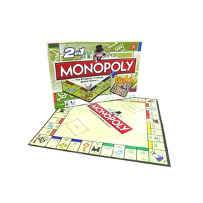 2 In 1 Monopoly Property Trading + Ludo Board Game