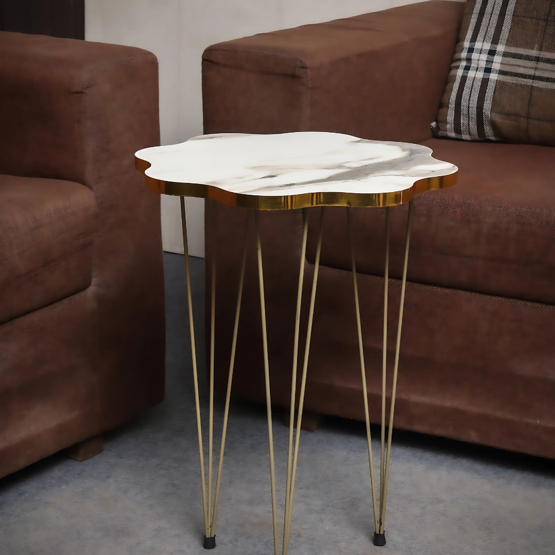 flower white/Black Side table / Coffee Table