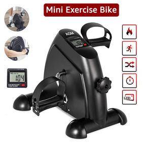 Mini Exercise Bike, himaly Under Desk Bike Pedal Exerciser Portable Foot Cycle Arm & Leg Peddler Machine with LCD Screen Displays