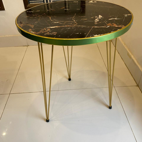 Round White/Black Side Table  / Coffee Table