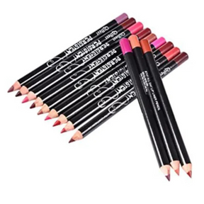 Dark Shades Matte 12Pcs Professional Lip Liner Set, Waterproof Matte Lip Liner Pencil