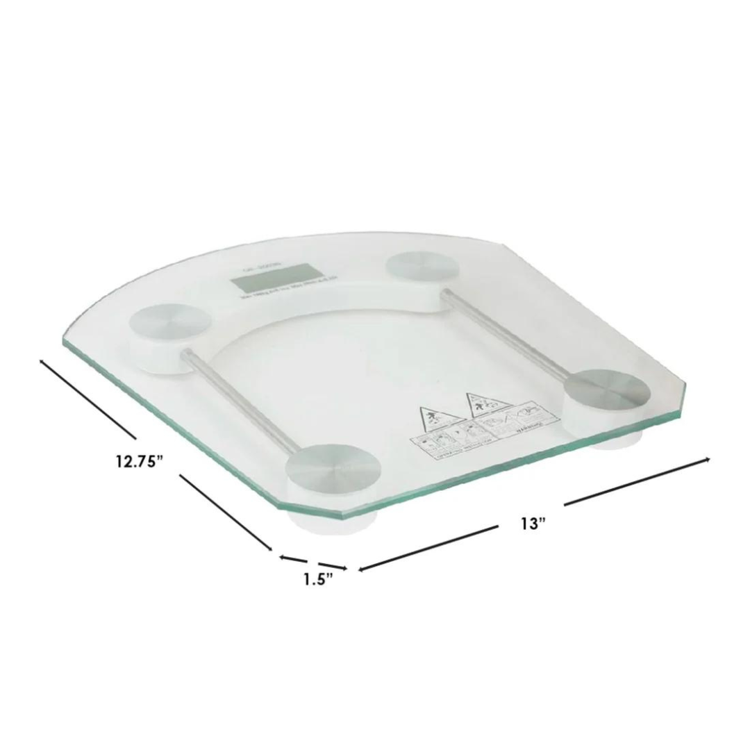 Square Shape Digital Weighing Scale (Transparent Glass 8 MM) Bathroom Weight Scale for Body Weight, Body Fitness Weighing Scale (Measure Capacity Up to 150kg/330LB)