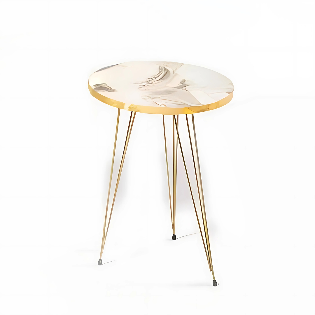 Nesting Round White/Black Side Table / Coffee Table