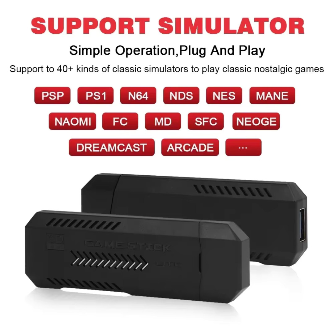 Game Stick X2 Plus & GD10 PRO 64GB & 128GB Support Retro Video Game 4K 3D HD Console Wireless Controller TV 40+ Emulator For PS1/N64/DC