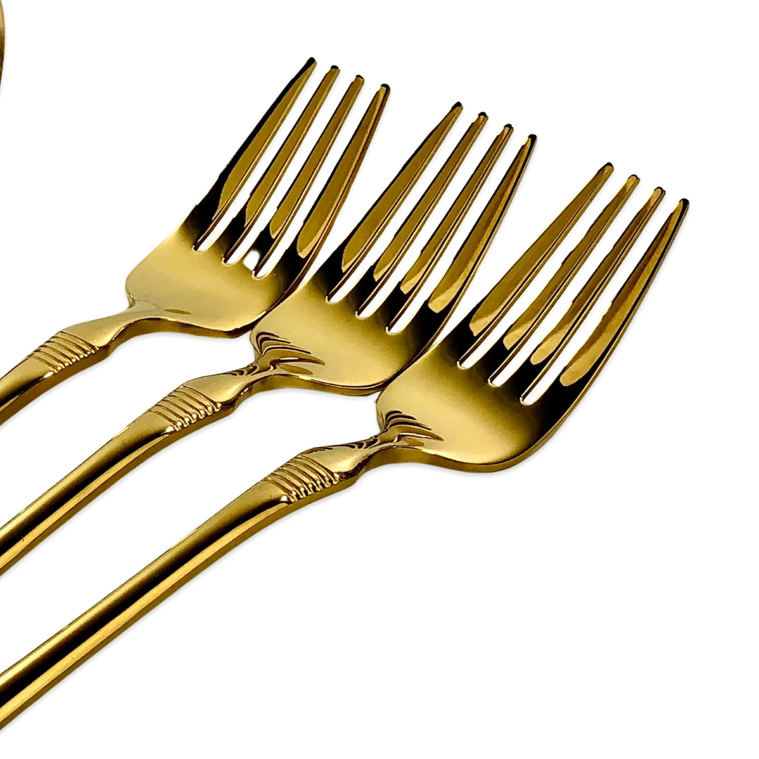 Premium Golden Cutlery Set  (Set of 24)