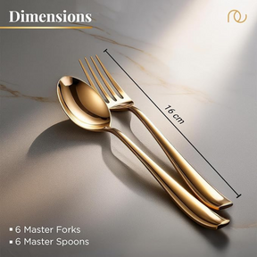 Premium Golden Cutlery Set  (Set of 24)