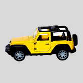 VPS Store Amazing 1:32 Scaled DIE-CAST Metal Pull Back Stylish Jeep SUV for Kids. with Opening Doors Yellow Open roof