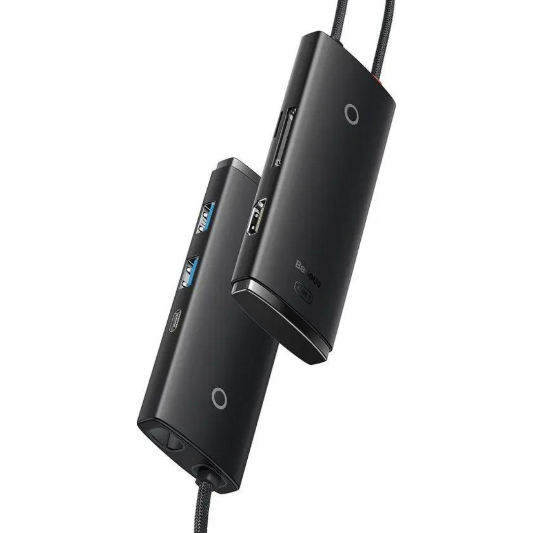 Baseus Lite Series AIRJOY 6 in 1 Adapter Hub/Type C to Type C + 2*Usb 3.0 + Hdmi +SD +TF