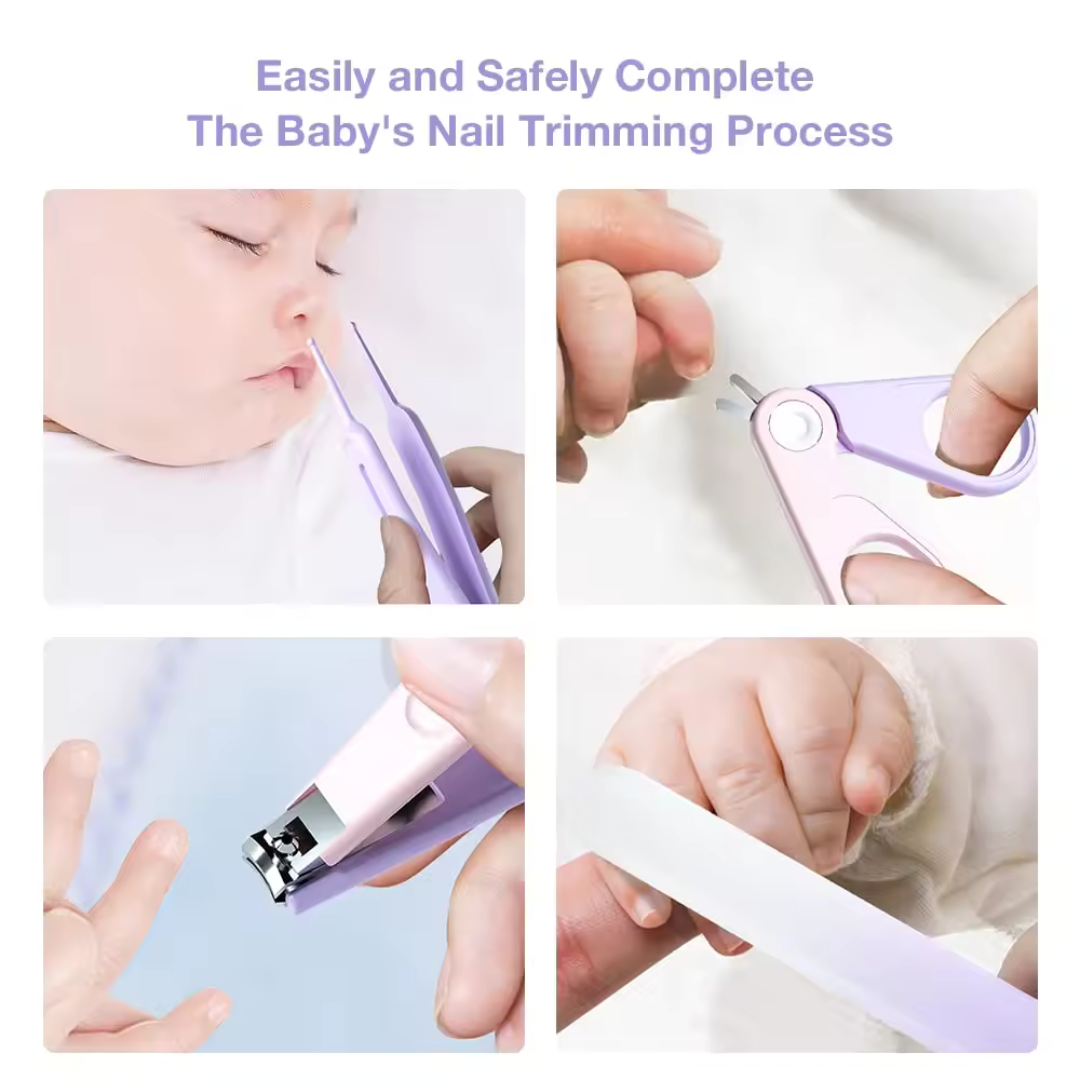 Baby Nail Care Kit Baby and Toddler Nail Clippers Set, Newborn Nail Clippers Pliers, Safe and Anti-Pinch for Babies and Kids