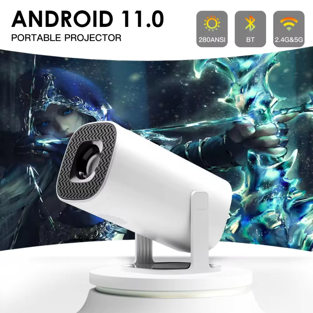 P30 Smart Mini Projector Android 11 WiFi6 Support 4K 1080P BT5.0 Projector 3840*2160P Home Cinema Portable Projector