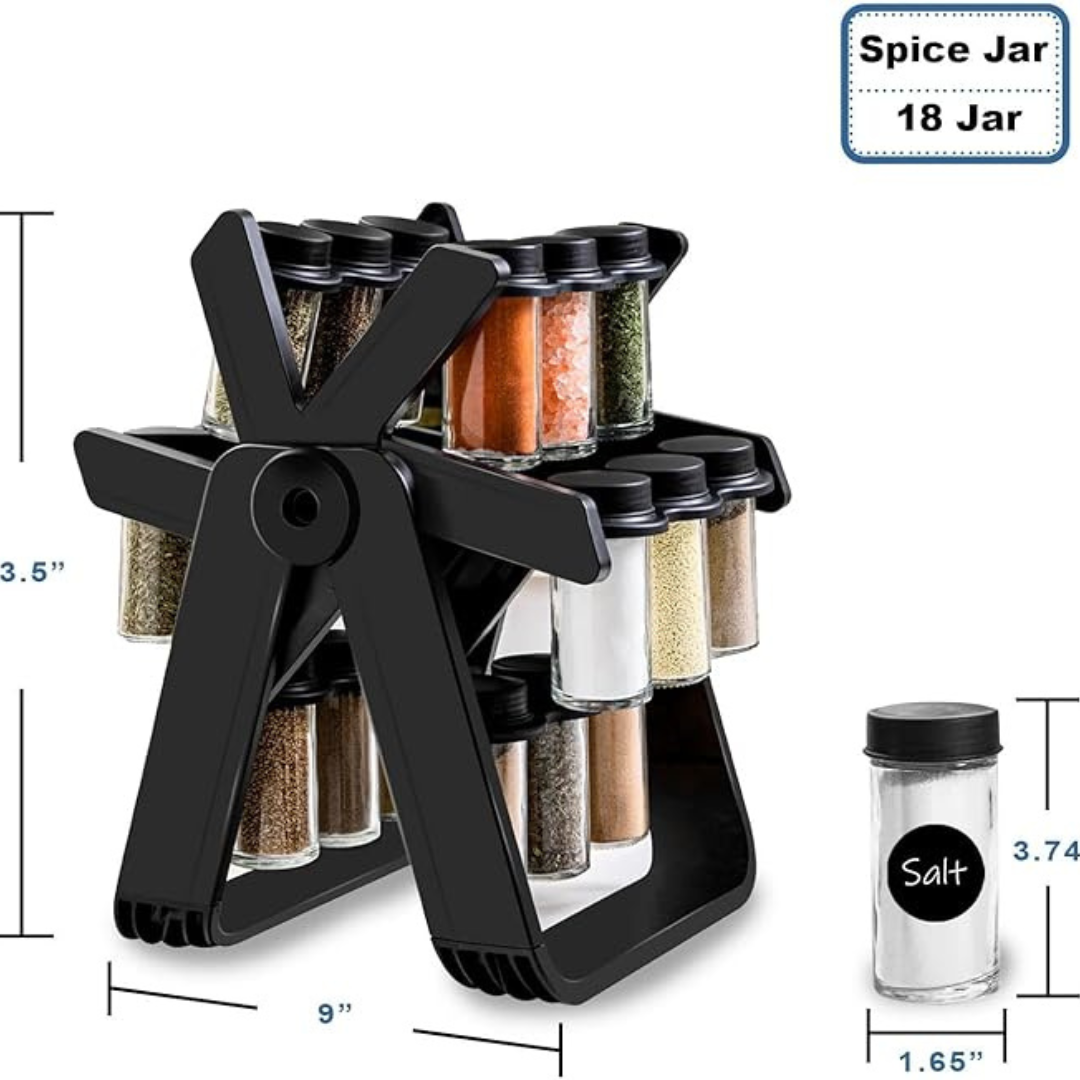 Multifunctional Revolving Countertop Spice Racks Free Standing Stable Kitchen Shelf Rotating for Household Kittchen Organizer