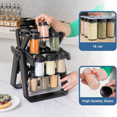 Multifunctional Revolving Countertop Spice Racks Free Standing Stable Kitchen Shelf Rotating for Household Kittchen Organizer