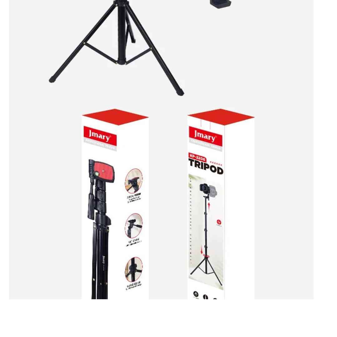 Jmary KP-2206 Camera and Mobile Tripod & Selfie Stick Extendable Cell Phone Tripod Stand With Mobile Holder