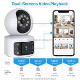 Mini 2.4g/5g Wifi IP Camera V380 Pro Dual Lens Night Vision Remote Camera CCTV Security Indoor Baby Monitor Protection