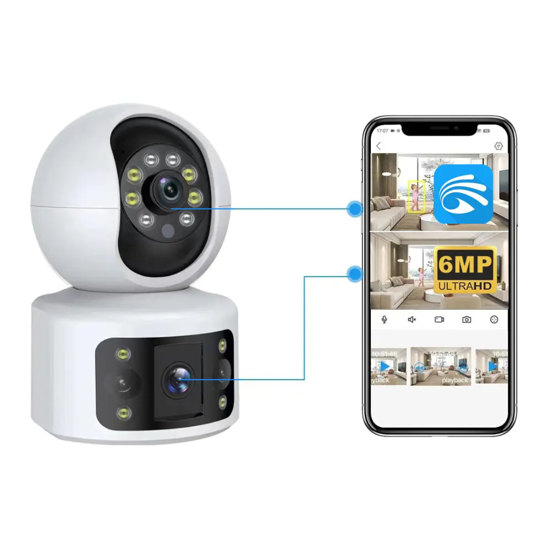 Mini 2.4g/5g Wifi IP Camera V380 Pro Dual Lens Night Vision Remote Camera CCTV Security Indoor Baby Monitor Protection