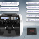 Money Counting Machine LCD Display Banknote Currency Counter with UV MG IR MT DD Counterfeit Detection