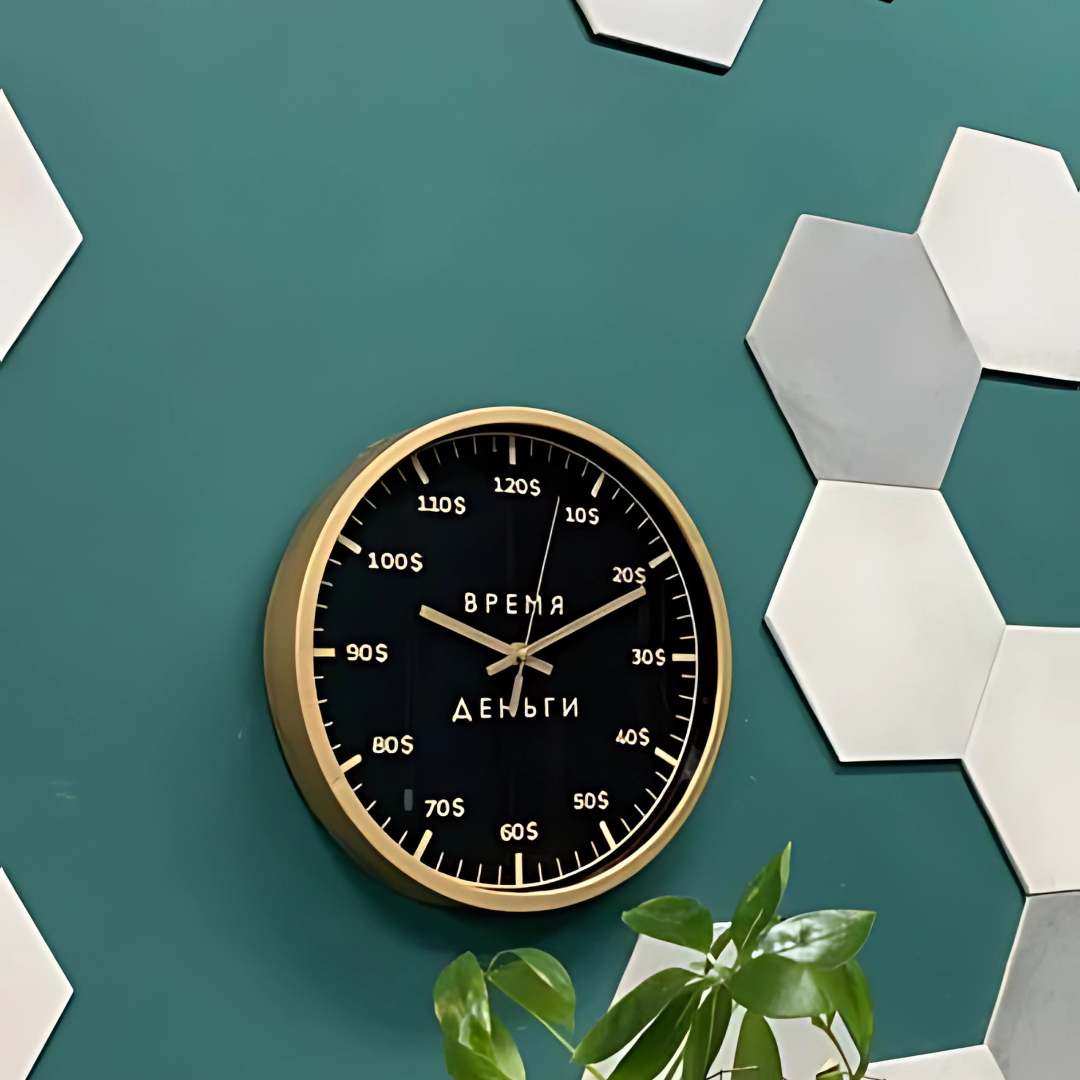 Luxurious Analog Alif Clock with Luxurious Classic Room View