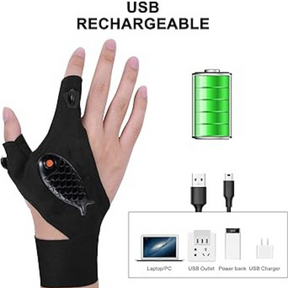 LED Flashlight Gloves,Hands Free Light Gloves Cool Gadgets Tools Mechanic Gifts for Women Husband Boyfriend Teen Guy for Camping Fishing Car Repairing