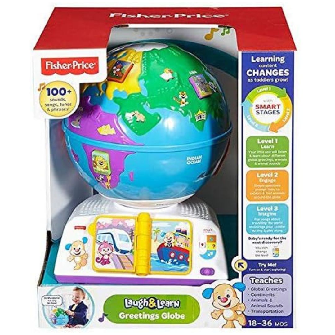LEARNING TOYS PLAYED A GLOBE BILINGUAL FISHER PRICE