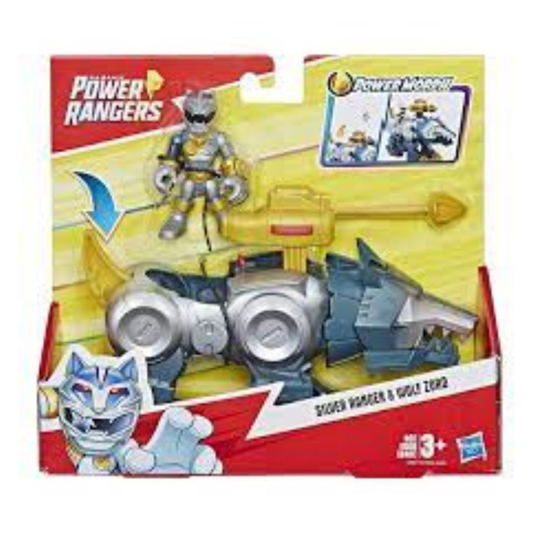 FIGURE TOY POWER RANGER WITH T-REX & WOLF ZORD HASBRO