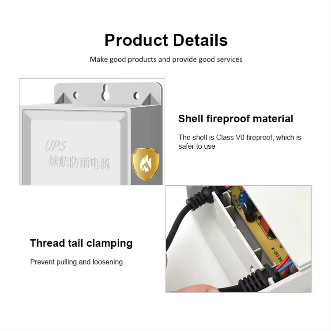 DC-12V Mini UPS 4 Hour Battery Backup, Fireproof, Waterproof, Led Display, Use In Wifi Router And CCTV Cameras And Ups Can Run On Anything With 12 Volt