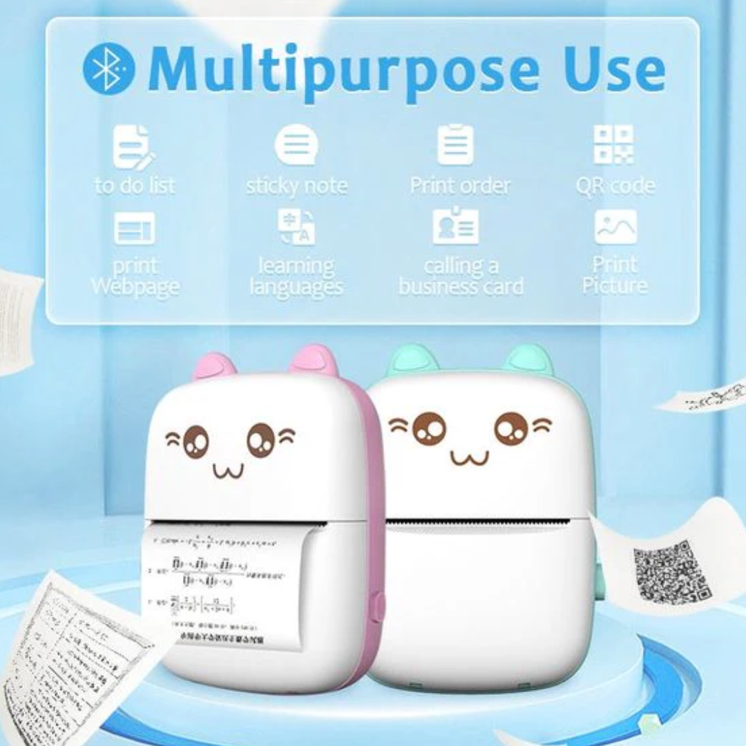 Mini Pocket Inkless Thermal Printer for Kids