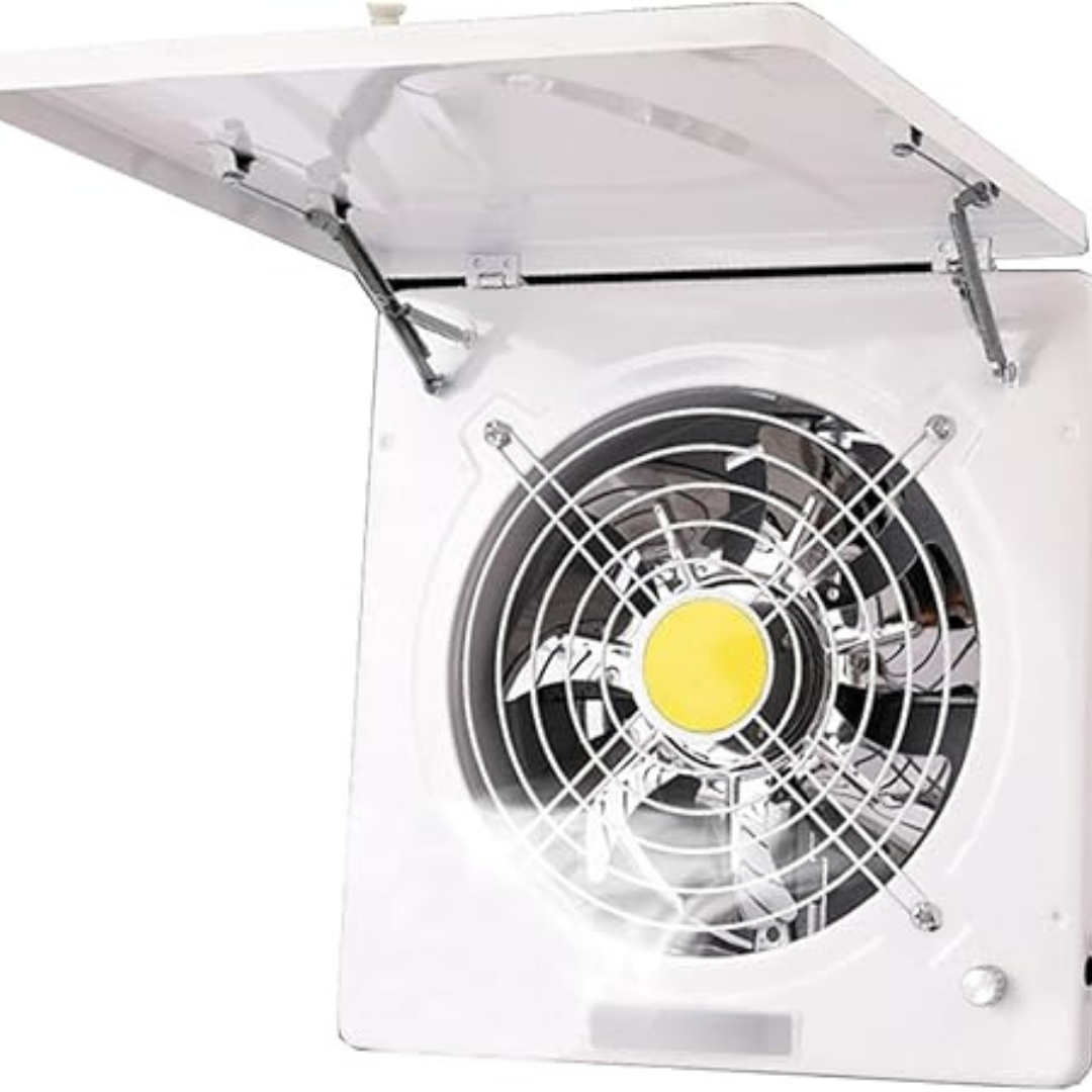 Kitchen Ventilator Wall Mounted with Lid, Ventilator, Window Fan, 10 Inch Bathroom Ventilator, Laundry Fan, Shopping Mall, Office (/White,110v)