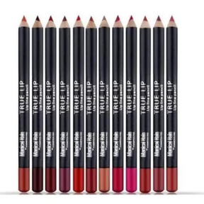 Dark Shades Matte 12Pcs Professional Lip Liner Set, Waterproof Matte Lip Liner Pencil