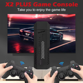 NEW X2 Plus 4K Gamestick Retro Video Game Console 2.4G Wireless Controller HD EmuELEC4.3 System Over 32000/ Games Build-In