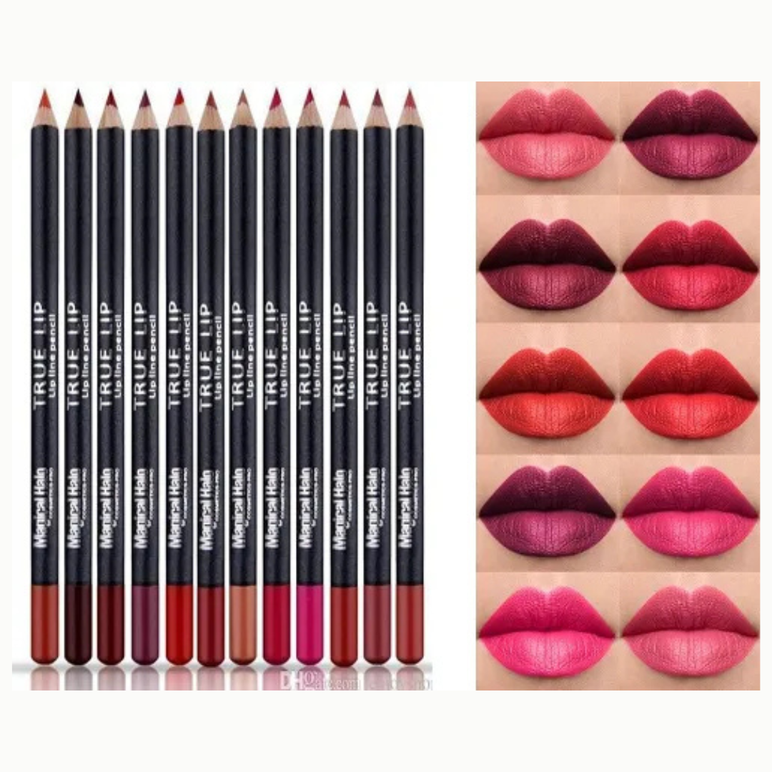 Pack of 12 - Lip Liner Pencil - Multicolor