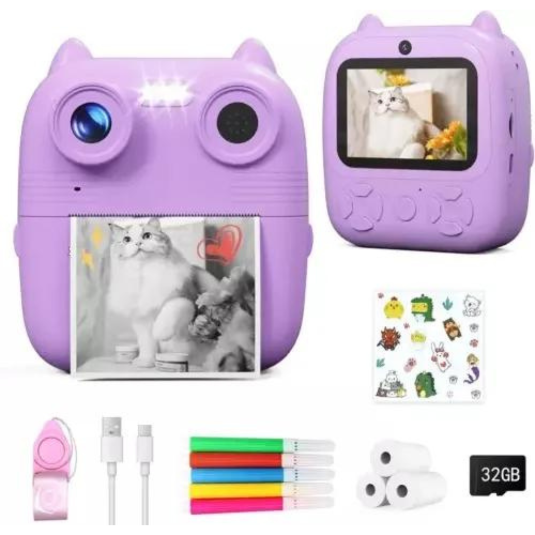 Children's Instant Print Camera Kids Digital Photo Video Camera with Thermal Printer Child Camera Birthday Gift Toy for Boy Girl