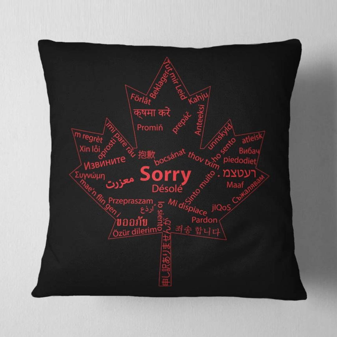 Sorry Multiple Languages Cushion