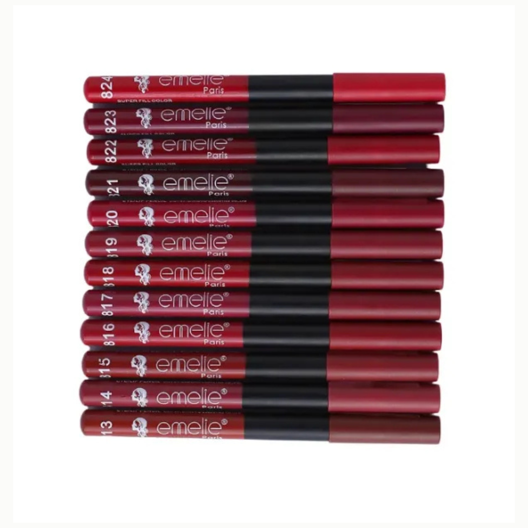 Emeleiparis Amazing Makeup Eyes and Lip Pencils for - 12 Pencils 12 Shades